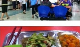 济南大学二食堂吃瓜,瓜果飘香，美食共享的校园时光